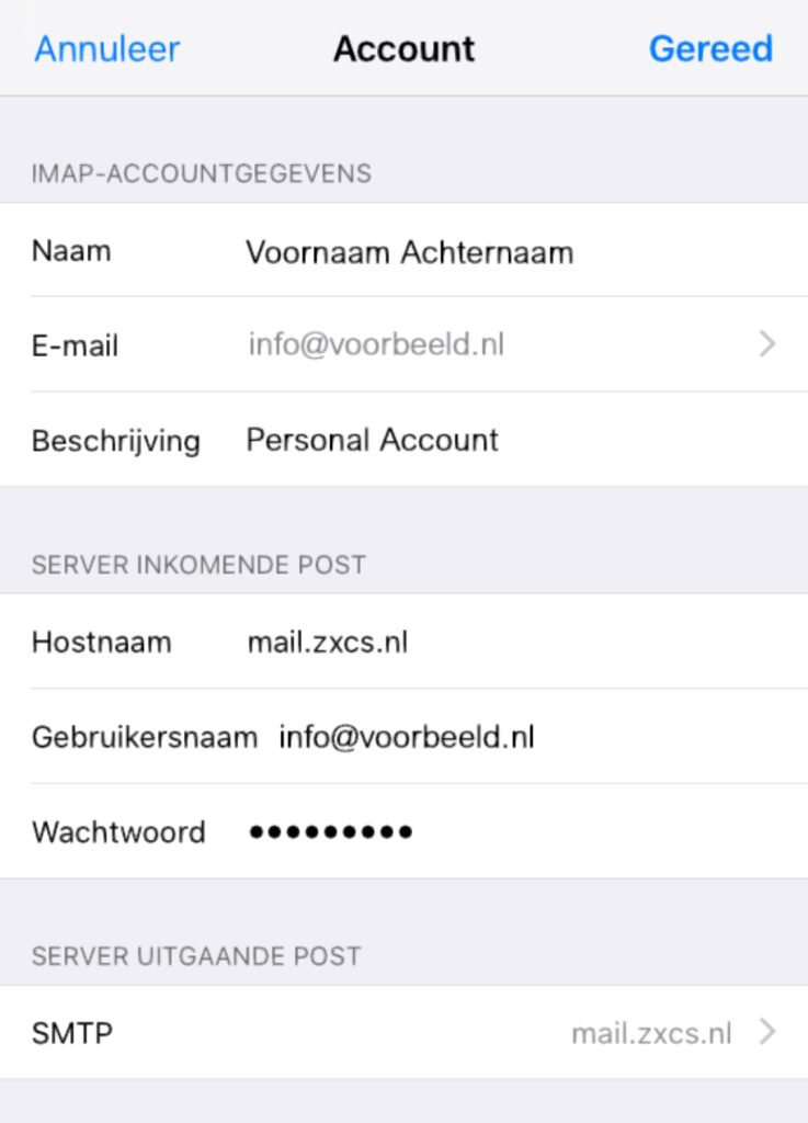 webexperts handleiding iphone
