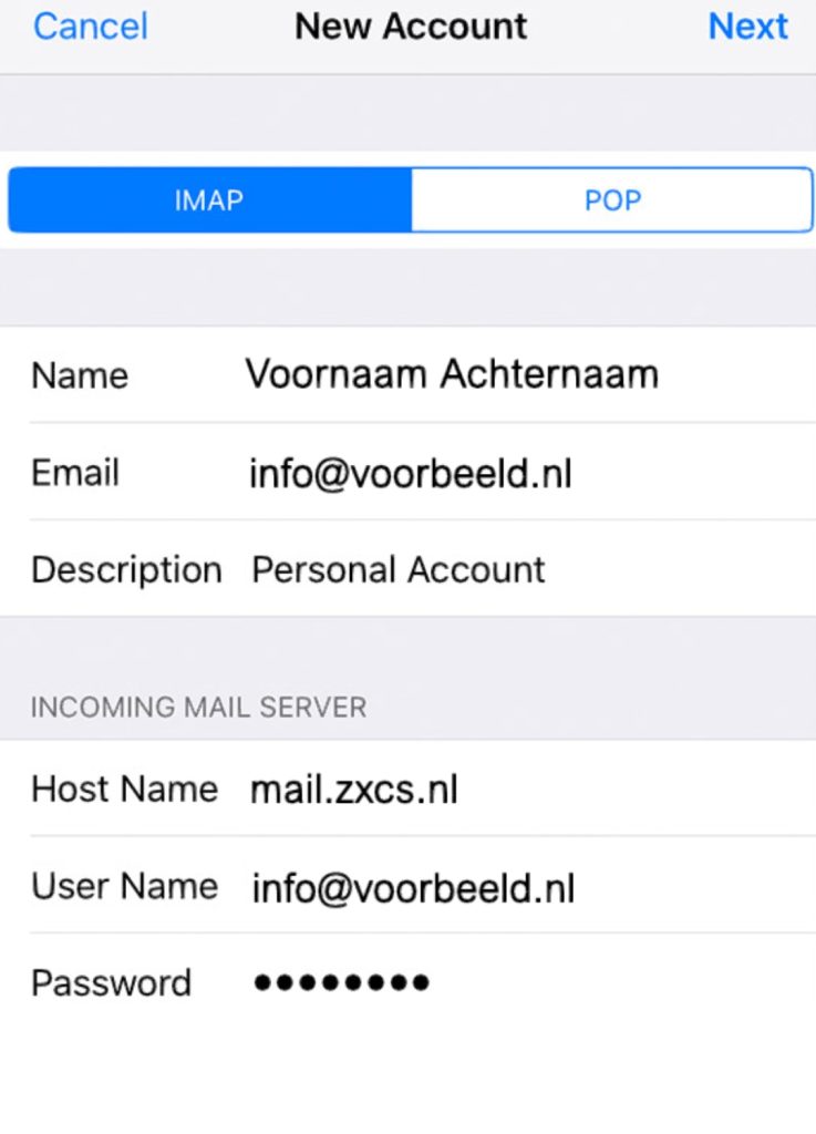 webexperts handleiding iphone