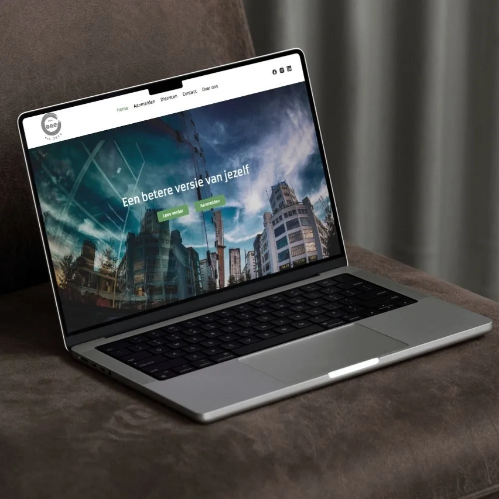 website laten maken voor i am one in eindhoven afbeelding van de website