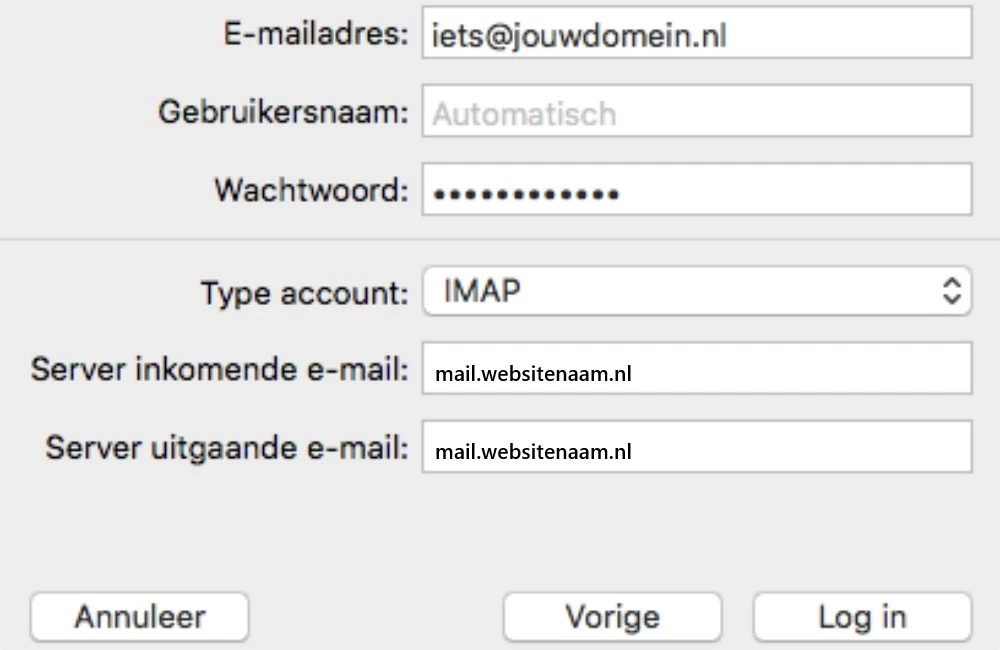 de melding dat de controle va
